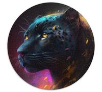 Adult Jigsaw Puzzles 1000 Pieces Fantasy Leopard 1000 Piece Round Puzzle Interactive Family Game, Suitable for Ages 14+ 67.5x67.5cm