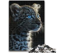 Adult Jigsaw Puzzles 1000 Pieces Fantasy Leopard 1000 Pieces for Teenagers,with Matching Poster And Trivia Sheet for And Age 14 Years Up (50x75cm)