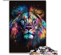 Adult Jigsaw Puzzles 1000 Pieces Fantasy Lion 1000-Piece Jigsaw Puzzle for Birthdays, Christmas, Halloween, Thanksgiving, Easter (Size 26x38cm)