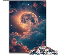 Adult Jigsaw Puzzles 1000 Pieces Fantasy Moon And Clouds Jigsaw Puzzles for Adults 1000 Making It A Great Gift for Family Fun (Size 26x38cm)