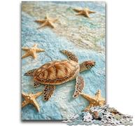 Adult Jigsaw Puzzles 1000 Pieces Fantasy Turtle Puzzles for Teenagers,Stress Reliever Staycation Kill Time Wishlist with Santa Claus (26x38cm)