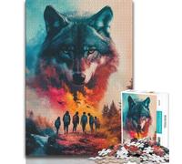 Adult Jigsaw Puzzles 1000 Pieces Fantasy Wolf Adult Jigsaw,Educational Games Home Decoration Unique Home Decor And Gifts 26x38cm