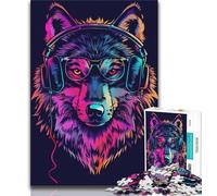 Adult Jigsaw Puzzles 1000 Pieces Fantasy Wolf,Help The Brain Exercise Addictive Toys to Cultivate Patience Gift For Birthdays (75x50cm)