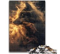 Adult Jigsaw Puzzles 1000 Pieces Fantasy Wolf Portrait Adult Puzzles,Decompressing Intellectual Educational Toy Birthday Gift (38x26cm)