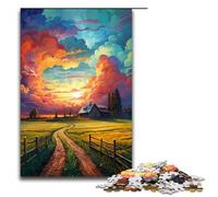 Adult Jigsaw Puzzles 1000 Pieces Farms Is Surrounded by SplattersLots of Coloured Home Decoration Puzzle Toys Deal As Gifts for The Whole Family 75x50cm