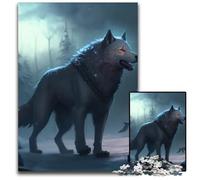 Adult Jigsaw Puzzles 1000 Pieces Fenrir The Norse WolfImpossible Jigsaw Puzzles for Adults Brain Challenge Gift Educational Activity for Teenagers 1000 PCS(38x26cm)
