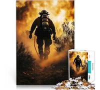 Adult Jigsaw Puzzles 1000 Pieces Firefighter in Action Lernspiele Heimdekoration Geburtstagsgeschenk, Geschenke38x26cm