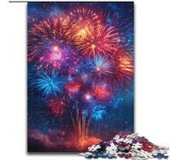 Adult Jigsaw Puzzles 1000 Pieces Fireworks in The Sky Jigsaw Puzzles Made of cardboard,Family Interactive Game, Brain Teaser Gift, Educational Toy 1000pcs(26x38cm)