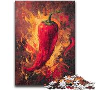 Adult Jigsaw Puzzles 1000 Pieces Flame Chili Challenging Game And Family Play Wall Decoration Unique Birthday And Xmas Gifts 26x38cm