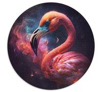 Adult Jigsaw Puzzles 1000 Pieces Flamingo 1000 Piece Round Jigsaw Ideal DIY Decor & Brain Teaser Gift 67.5x67.5cm
