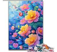 Adult Jigsaw Puzzles 1000 Pieces Flower And Butterfly Jigsaw for Teenager & Families, Perfect DIY Decor & Brain-Teasing Challenge (size : 50x75cm)