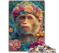 Adult Jigsaw Puzzles 1000 Pieces Flower Monkey for And from 14 Years And over Play Toys Because It Is Ideal As A Gift for The Whole Family 26x38cm