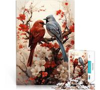 Adult Jigsaw Puzzles 1000 Pieces flowers and birds Made of wood,for 14+ Analysis and logic Difficult Hard Gifts for Women Men 。size:50x75cm/14.96x20.47inch