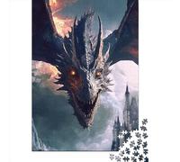 Adult Jigsaw Puzzles 1000 Pieces Flying Dragon Wooden Puzzles for Adults Sustainable Puzzle Games 1000pcs (75x50cm)