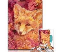 Adult Jigsaw Puzzles 1000 Pieces Fox,Help The Brain Exercise Addictive Toys to Cultivate Patience Gift For Birthdays (75x50cm)