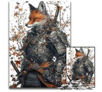 Adult Jigsaw Puzzles 1000 Pieces Fox Warrior Japanese Jigsaw Puzzles Perfect for Teenagers Collectors Ideal Home Decor Travel Gift 1000 PCS(75x50cm)