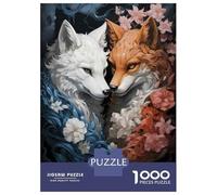 Adult Jigsaw Puzzles 1000 Pieces Foxes in Love Fantasy Artwork Jigsaws for Adults Brain Teaser Game A Work of Art Educational Challenge 70x50cm/1000pcs