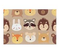 Adult Jigsaw Puzzles 1000 Pieces Funny Puzzle Fall Scene Puzzle Toy Artwork Cute Woodland Animal Brown, 29.5x19.7 Inch