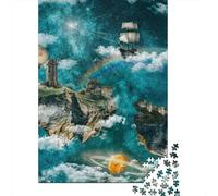 Adult Jigsaw Puzzles 1000 Pieces Future Starry Sky Wooden Puzzles for Adults Sustainable Puzzle Games 1000pcs (75x50cm)