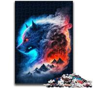 Adult Jigsaw Puzzles 1000 Pieces Galactic Art Wolf Adult Jigsaw,Stress Reliever Difficult Challenge Unique Home Decor And Gifts (38x26cm)