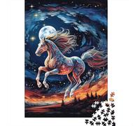 Adult Jigsaw Puzzles 1000 Pieces Galaxies Horses Wooden Puzzles for Adults Sustainable Puzzle Games 1000pcs (75x50cm)