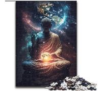 Adult Jigsaw Puzzles 1000 Pieces Galaxy Art Buddha Puzzle Challenging Brain Teaser, Family Activity, Home Decor, (size : 26x38cm)
