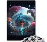 Adult Jigsaw Puzzles 1000 Pieces Galaxy Art Lotus Puzzles for Teenagers,Stress Reliever Staycation Kill Time Wishlist with Santa Claus (26x38cm)