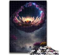 Adult Jigsaw Puzzles 1000 Pieces Galaxy Art Lotus Teenager Jigsaw,Stress Reliever Staycation Kill Time Home Decoration Toys (75x50cm)