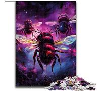 Adult Jigsaw Puzzles 1000 Pieces Galaxy Bees Wooden Jigsaw Puzzles for Birthdays, Holidays, And Home Decor size : 50x75cm