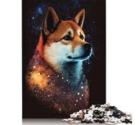 Adult Jigsaw Puzzles 1000 Pieces Galaxy Colour Shiba Inu Paper Puzzle for Adults And Teenager Home Decoration Puzzle Toys 1000pcs (75x50cm)