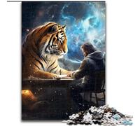 Adult Jigsaw Puzzles 1000 Pieces Galaxy Tiger Piano Jigsaw Puzzles Made of cardboard,Family Interactive Game, Brain Teaser Gift, Educational Toy 1000pcs(26x38cm)