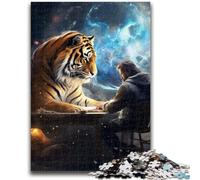 Adult Jigsaw Puzzles 1000 Pieces Galaxy Tiger Piano Puzzles,Challenging Family Activity Games DIY Toy for Home Wall Decor Gifts (75x50cm)