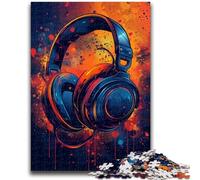 Adult Jigsaw Puzzles 1000 Pieces Gaming Headset 1000 Pieces for Teenagers,with Matching Poster And Trivia Sheet for And Age 14 Years Up (38x26cm)