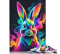 Adult Jigsaw Puzzles 1000 Pieces Geometric Color Rabbit Wooden Puzzles for Adults Learning Educational Toy 1000pcs (75x50cm)