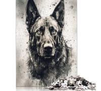 Adult Jigsaw Puzzles 1000 Pieces German Shepherd Dog Beauty Puzzle for Adults And Teenager Jigsaw Puzzles for Adults Educational Game Challenge Toy 1000pcs (75x50cm)