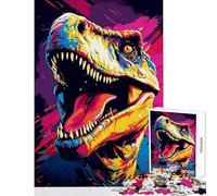 Adult Jigsaw Puzzles 1000 Pieces Giant Jurassic T Rex Dino Jigsaw Puzzle 1000 Hands-on Game Great Gifts for Games Analysis And Logic (38x52cm)