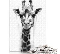 Adult Jigsaw Puzzles 1000 Pieces Giraffe Beauty Watercolor Paper Puzzle for Adults And Teenager Home Decoration Puzzle Toys 1000pcs (75x50cm)