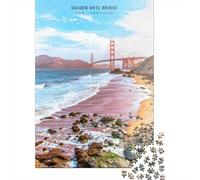 Adult Jigsaw Puzzles 1000 Pieces Golden Gate Bridge Paper Puzzle for Adults And Teenager Home Decoration Puzzle Toys 1000pcs (38x26cm)