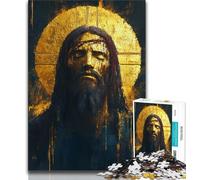 Adult Jigsaw Puzzles 1000 Pieces Golden Jesus Adult Puzzles,family Fun Games Is Ideal As A Gift for The Whole Family (size 75x50cm)