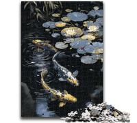 Adult Jigsaw Puzzles 1000 Pieces Golden Koi Adult Jigsaw,Stress Reliever Difficult Challenge Unique Home Decor And Gifts (38x26cm)