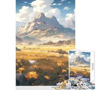 Adult Jigsaw Puzzles 1000 Pieces Golden Meadows Mountain Jigsaw Puzzles for Teenagers Pattern Assembly Difficult And Challenge Challenging Family Fun Game (38x52cm)