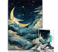 Adult Jigsaw Puzzles 1000 Pieces Golden Moon Puzzles for Teenagers,Stress Reliever Difficult Challenge Unique Home Decor And Gifts 26x38cm