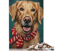 Adult Jigsaw Puzzles 1000 Pieces Golden Retriever Love Art Wooden Puzzles for Teenagers Gifts For Family Fun & Game Night 1000pcs (75x50cm)