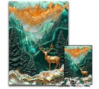 Adult Jigsaw Puzzles 1000 Pieces Golden Stag Monarchs Realm Puzzles for Adults Educational Toy for Teenagers Home Office Decor 1000 PCS(75x50cm)