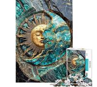 Adult Jigsaw Puzzles 1000 Pieces Golden Sun And Moon Kintsugi Art for Educational Game Learning Educational Toys Gifts for Women Men Presents for Women (size 38x26cm)