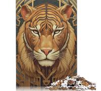 Adult Jigsaw Puzzles 1000 Pieces GOLDEN TIGER Wooden Puzzle Adult Jigsaw Puzzle Jigsaw Puzzles for Adults Teenagers 1000pcs (75x50cm)