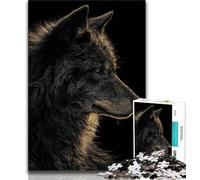 Adult Jigsaw Puzzles 1000 Pieces Golden Wolf,Help The Brain Exercise Addictive Toys to Cultivate Patience Gift For Birthdays (38x26cm)