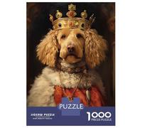 Adult Jigsaw Puzzles 1000 Pieces Goldendoodle The King Adult Puzzles Hands-on Game Analysis And Logic Gifts for Friends And Family 38x26cm/1000pcs