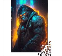 Adult Jigsaw Puzzles 1000 Pieces Gorilla From Future Wooden Puzzles for Adults Sustainable Puzzle Games 1000pcs (75x50cm)