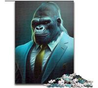 Adult Jigsaw Puzzles 1000 Pieces Gorilla Suit Animal Puzzles for Adults size 38x26cm Home Decor Brain Teaser Game for Teenagers & Family Interaction